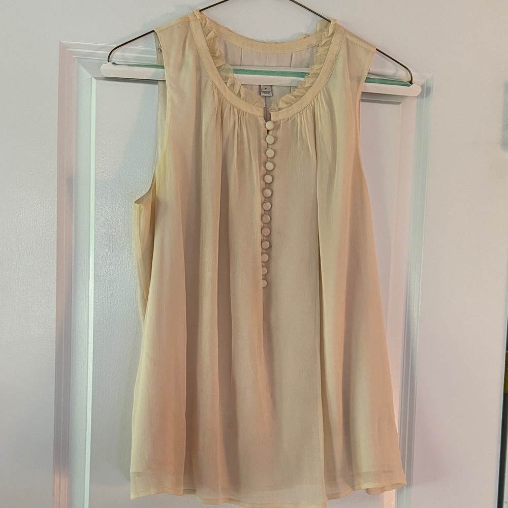 J. Crew Soft Yellow Sleeveless Top